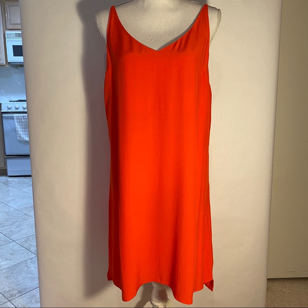 TOPSHOP Red/Orange Spaghetti Strap Cami Dress